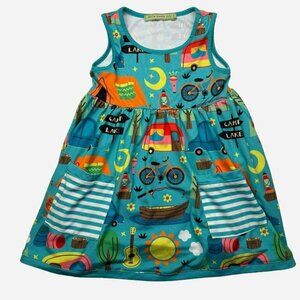 Camping Lake Life Dress Size 3/4